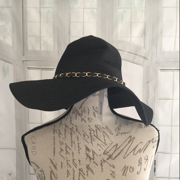 Charming Charlie Accessories - NWT Charming Charlie Black Straw Hat Chain
